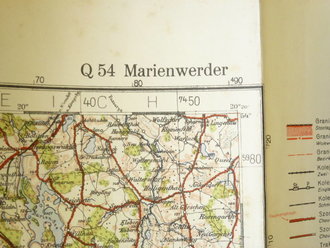 Landkarte Marienwerder, Q54, datiert 1936, Sonderausgabe!, Nur für den Dienstgebrauch!