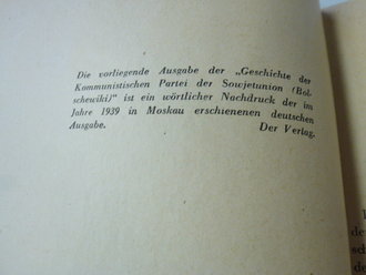 Geschichte der kommunistischen Partei der Sowjietunion (Bolschewiki), datiert 1945, 445 Seiten