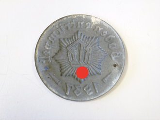 Reichsluftschutzbund, Türplakette " Boden entrümpelt 1937", Durchmesser 45 mm