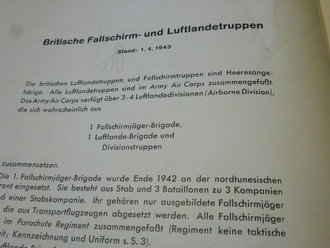 Britische und USA, Fallschirmtruppen, Luftlandetruppen und Transportflugzeuge, DIN A4, kompeltt, selten