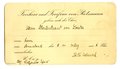 1. Weltkrieg, Einladungskarte "Freiherr und Freifrau von Rotsmann"