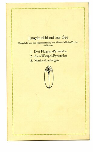 Tischkarte zur Hauptversammlung des deutschen Flotten-Vereins, datiert 1913 Bremen