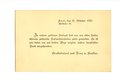 1. Weltkrieg, Dankeskarte zur goldenen Hochzeit Großadmiral v. Koester, datiert Kiel 1925