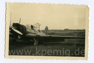 Foto Jagdflugzeug am Boden, Maße 8x6cm