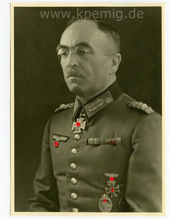 Foto General und Ritterkreuzträger, Maße 17x12,5cm