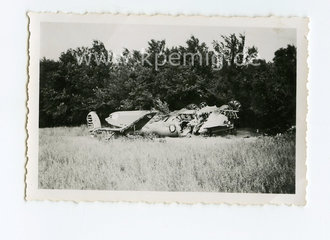 Foto abgestürztes französisches Flugzeug 1940, Maße 9x6cm,