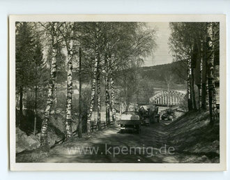 9 Fotos Zugmaschine auf dem Marsch in Norwegen, Maße ca.6x9cm