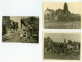 9 Fotos Bombenschäden in einer Stadt im Norden, Maße ca.12x9cm, datiert 1942/43