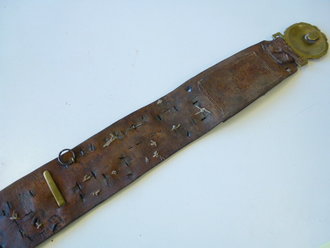 British WWI, Souvenir belt with german Imperial Navy buckle, nice example