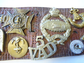 British WWI, Souvenir belt with german Imperial Navy buckle, nice example