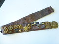 British WWI, Souvenir belt with german Imperial Navy buckle, nice example
