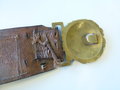 British WWI, Souvenir belt with german Imperial Navy buckle, nice example