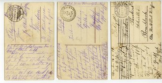 1. Weltkrieg, 3 patriotische Ansichtskarten "Ich bin ein Deutscher", datiert 1916