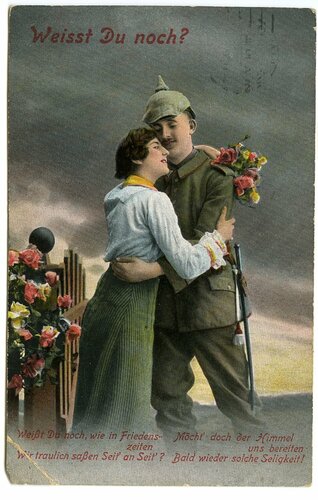 1. Weltkrieg, 3 patriotische Ansichtskarten "Weisst...