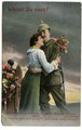 1. Weltkrieg, 3 patriotische Ansichtskarten "Weisst du noch?", datiert 1915