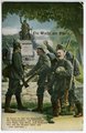 1. Weltkrieg, 3 patriotische Ansichtskarten "Die Wacht am Rhein", datiert 1915, garantiert Original