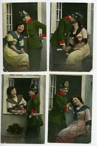1. Weltkrieg, 5 patriotische Ansichtskarten...