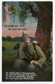 1. Weltkrieg, 5 patriotische Ansichtskarten "Ich weiß ein Herz für das ich bete", datiert 1916