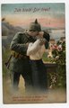 1. Weltkrieg,4 patriotische Ansichtskarten "Dein ist mein Herz", datiert 1915