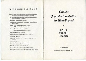 HJ Wasserkampfspiele, Begleitheft mit 15 Seiten, Berlin 1942