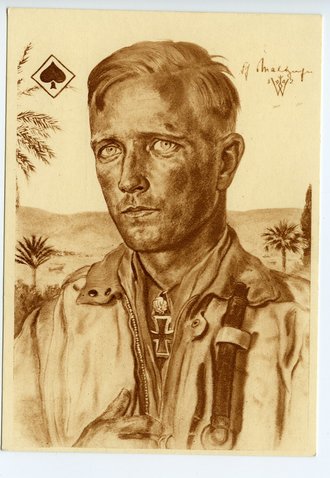 2. Weltkrieg, Ansichtskarte Major Freiherr von Maltzahn