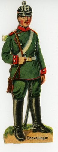 1. Weltkrieg Obladenbild, Chevauleger, Maße 8x3cm