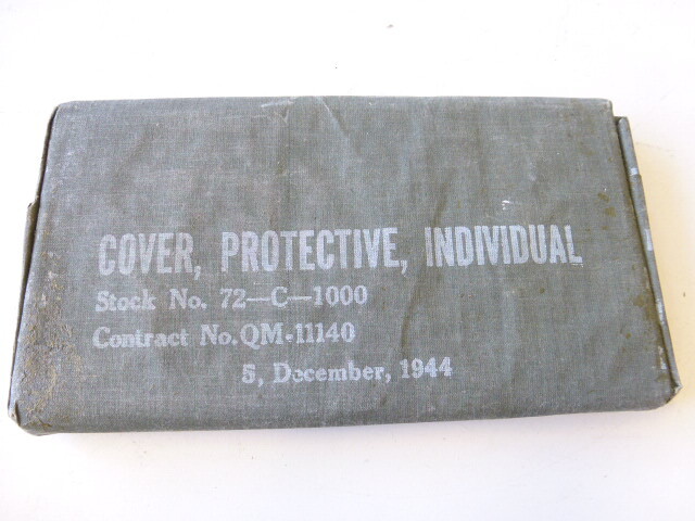 US Army WWII,cover, protective, individual, dated 1944, 20,00