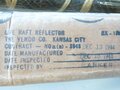 U.S. Army Airforce / Navy WWII, Life raft Reflector in original box, unused, dated 1944