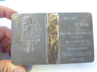 Blechdose Schwarzes Korps Dreta Tabak, selten