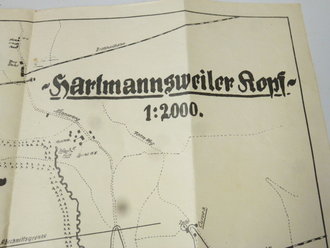 1.Weltkrieg, Karte Hartmannsweiler Kopf 1.2000