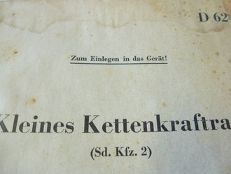 Ersatzteilliste Kleines Kettenkraftrad, NSU Kettenkrad. HK 101, D 624/2, komplett