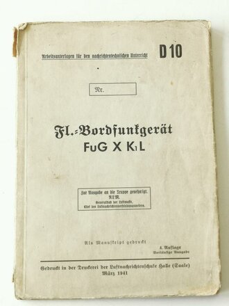 D10, FL Bordfunkgerät FuG X K1L datiert 1941, komplett