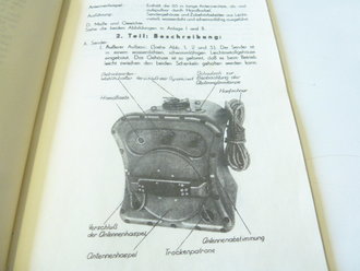 Vorläufige Beschreibung und Betriebsvorschrift für Notsendegerät NSG2, 22 Seiten, komplett, datiert 1941