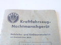 Notek Kraftfahrzeug Nachtmarschgerät, ungebrauchter Satz mit Einbau-und Betriebsvorschrift, schwarzer Originallack