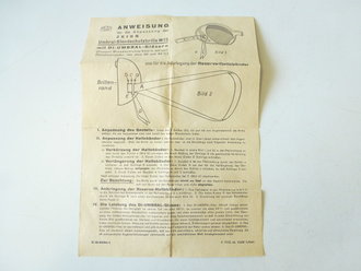 Zeiss Umbral Blendschutzbrille in Dose mit Anweisung und Umverpackung, ungebrauchtes Set mit leichtem Lagerschaden, selten