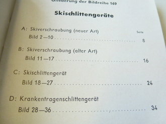 Bildheft 169, Skischlittengeräte, datiert 1943, 42 Seiten