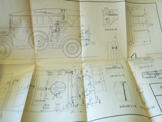 D 633/19 Satz Befestigungsvorrichtung  2-7073 für MG 34 oder 42 auf LKW und KFZ 70, datiert 1944, komplett