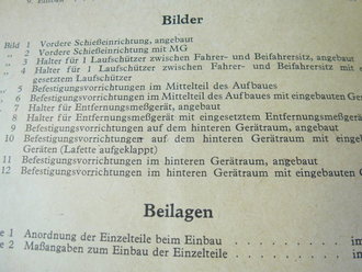 D 633/19 Satz Befestigungsvorrichtung  2-7073 für MG 34 oder 42 auf LKW und KFZ 70, datiert 1944, komplett