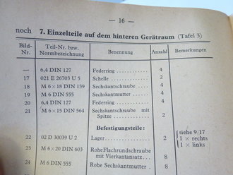 D 633/19 Satz Befestigungsvorrichtung  2-7073 für MG 34 oder 42 auf LKW und KFZ 70, datiert 1944, komplett