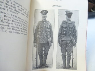 1.Weltkrieg, Kurze Zusammenstellung über die englische Armee datiert 1914, komplett