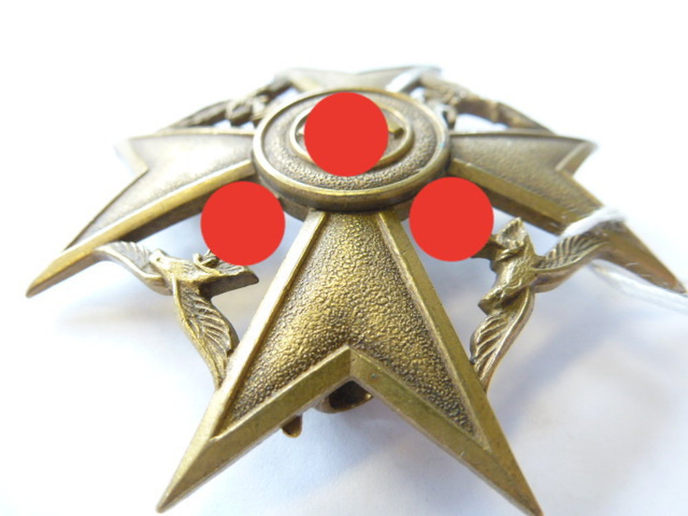 Spanienkreuz in bronze , Buntmetall, Nadel und Gegenhaken ~ Spanienkreuz in bronze , Buntmetall, Nadel und Gegenhaken ~ Nähmaschine Nadel Bewegt Sich Nicht