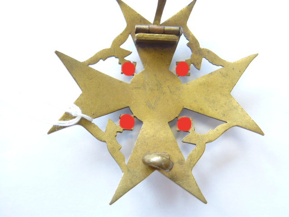 Spanienkreuz in bronze , Buntmetall, Nadel und Gegenhaken ~ Spanienkreuz in bronze , Buntmetall, Nadel und Gegenhaken ~ Nähmaschine Nadel Bewegt Sich Nicht
