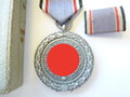 Luftschutz Ehrenzeichen im Etui, Aluminiumstück mit Bandspange