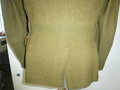 SA Dienstrock, getragenes Stück mit Fundusstempel / Etikett und REPRO Effekten / Original SA Tunic with REPRODUCTION insignia and Movie Prop markings inside, Schulterbreite 45,5 cm, Armlänge 57,5 cm