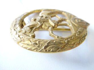 Deutsches Pferdepflegerabzeichen in Gold, Buntmetall vergoldet