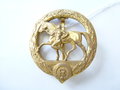 Deutsches Pferdepflegerabzeichen in Gold, Buntmetall vergoldet