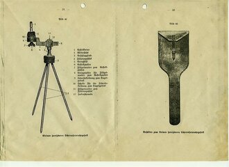 Kleines spreizbares Scherenfernrohrgestell Wehrmacht in Tasche, ungereinigter Scheunenfund