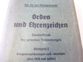 Merkblatt 15/5: Orden und Ehrenzeichen, Sammeldruck der geltenden Bestimmungen, 295 Seiten, datiert 1943