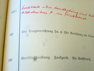 D1, Verzeichnis der außerplanmäßigen Heeres-Vorschriften, 243 Seiten, datiert 1938