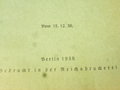 D1, Verzeichnis der außerplanmäßigen Heeres-Vorschriften, 243 Seiten, datiert 1938